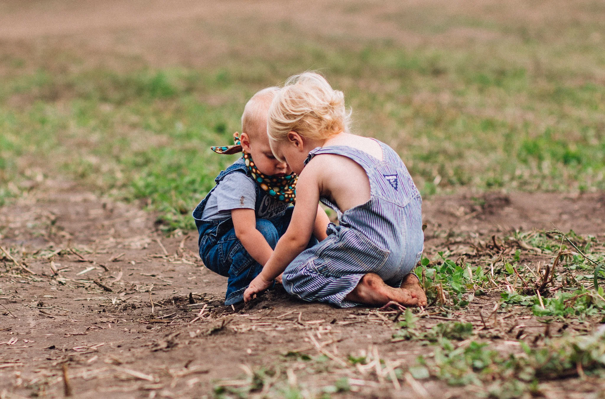 boys playing in dirt