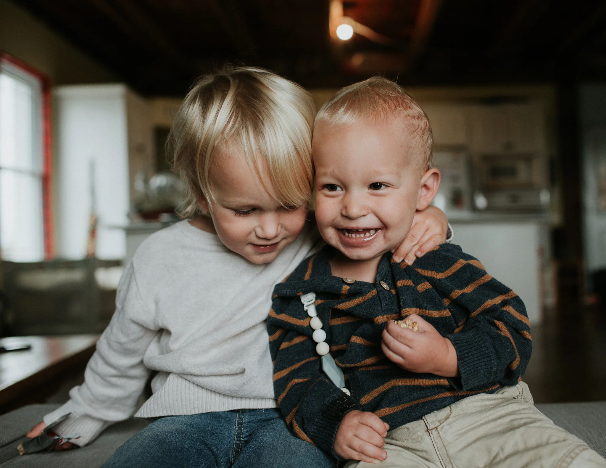 brothers hugging