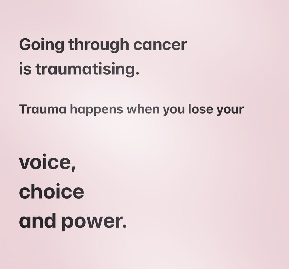 Cancer ❌ Trauma 

Comment below if you felt like you&rsquo;ve lost your voice, choice, or power👇 

#tnbc #triplenegativebreastcancersurvivor #brca1 #brca1positive #breastcancerunder40 #breastcancerunder30 #breastcancersupport #breastcancerjourney