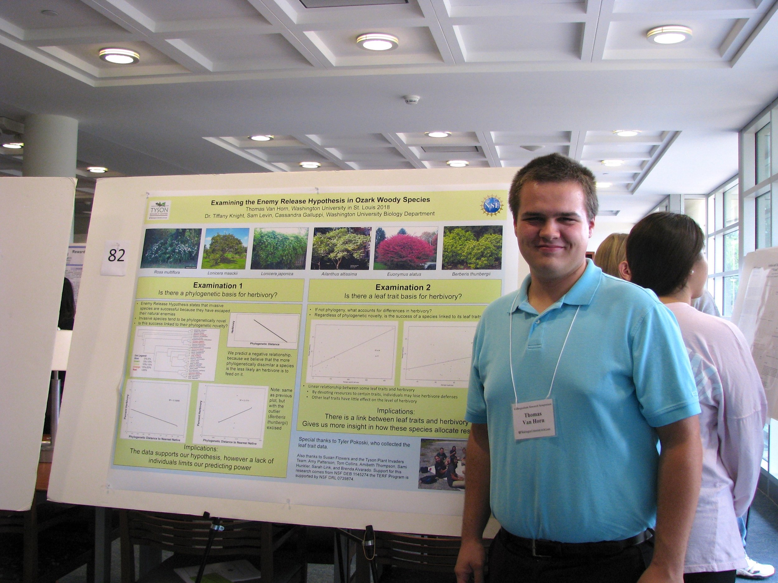  Presenting research as an uberTERFer at the WashU Undergraduate Research Symposium in October 2014 