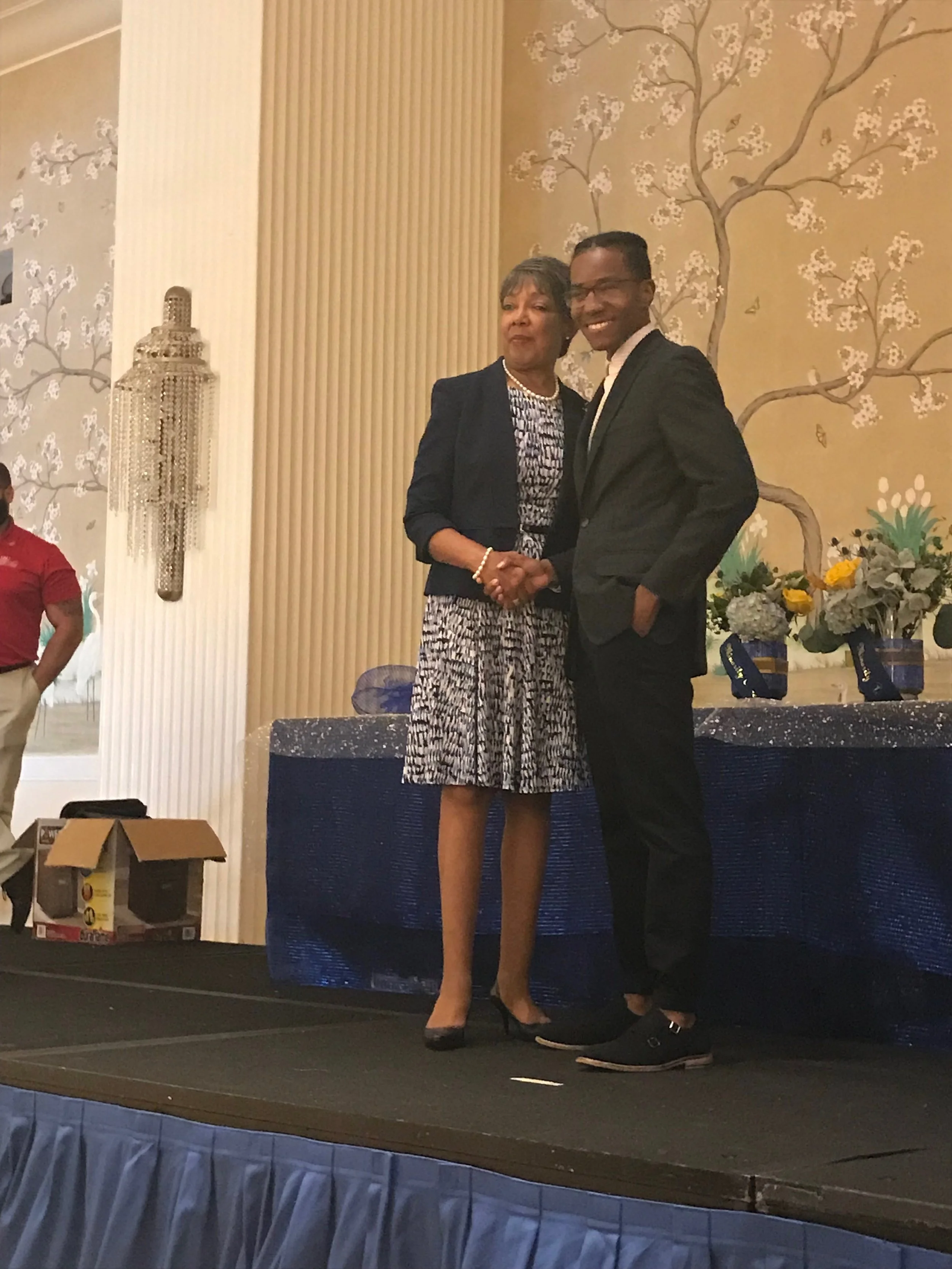 Derek receiving his first place award at the National Role Models Conference in Washington, D.C.