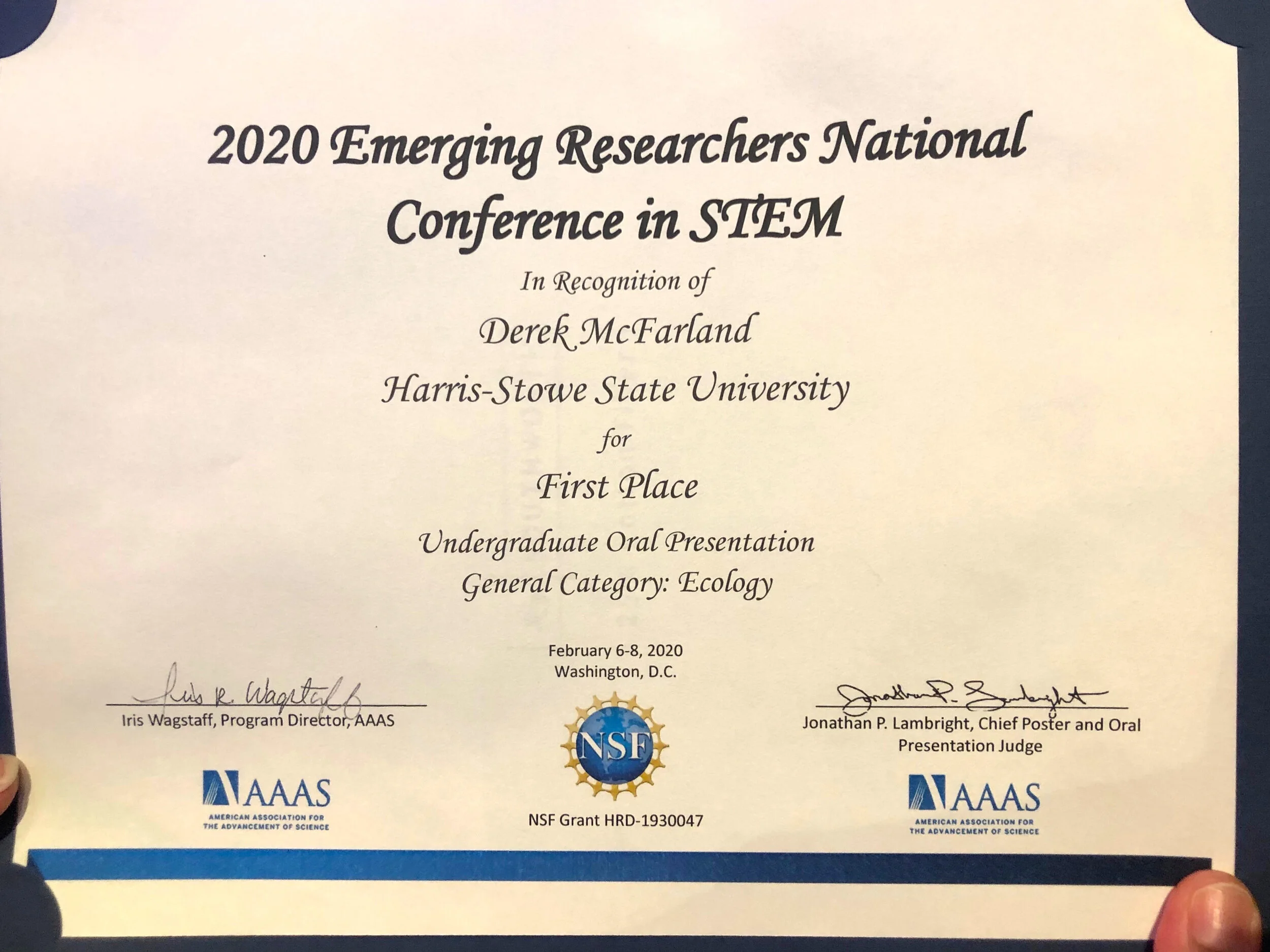 Two Tyson undergraduate fellows present at conference in Washington D.C.