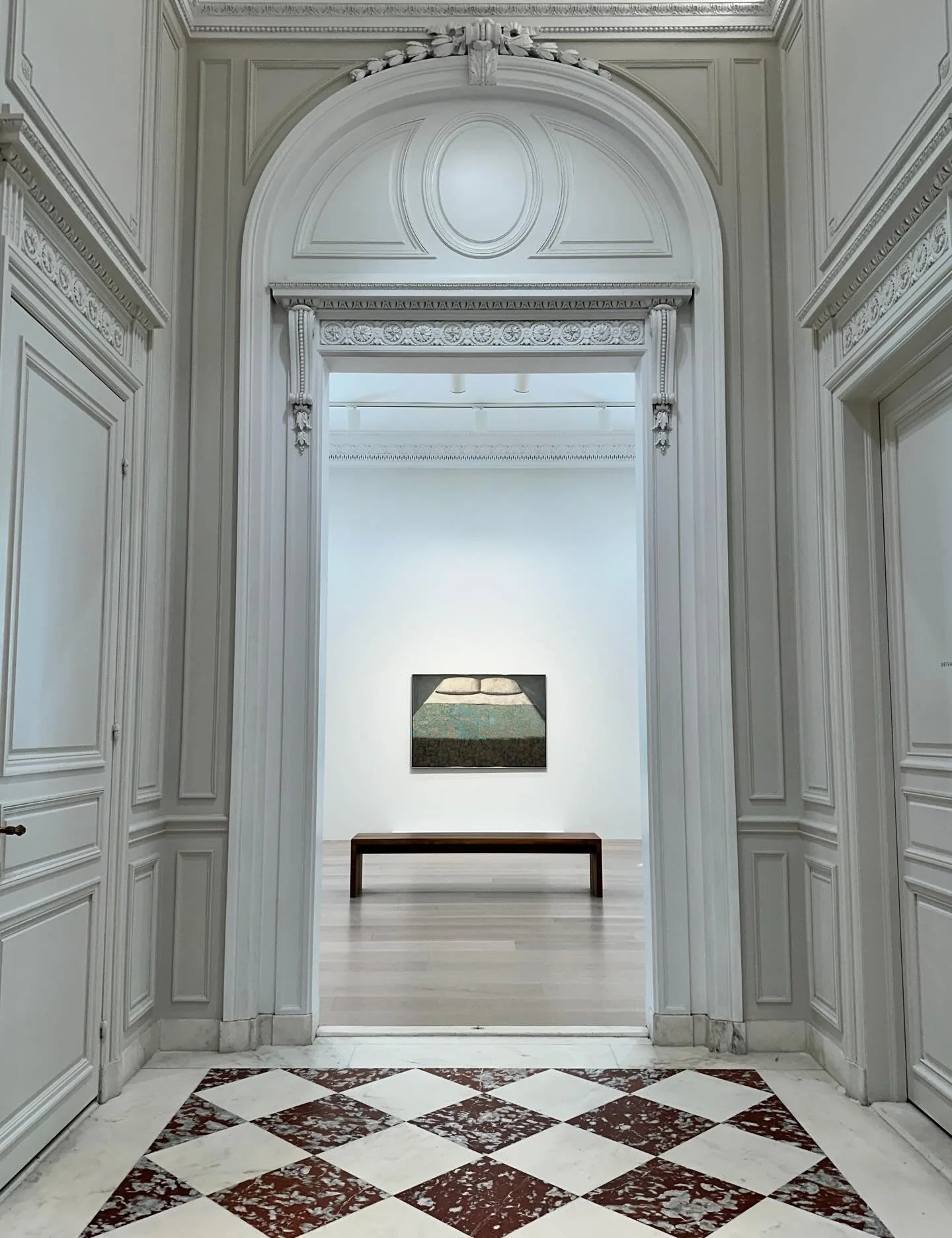 The Adventure of Domenico Gnoli, stunning show of a loved artist in a favourite space. @levygorvydayan 
Images can&rsquo;t describe the impact of the scale, details and weirdly perfect optical illusions these large paintings convey. 
#domenicognoli #