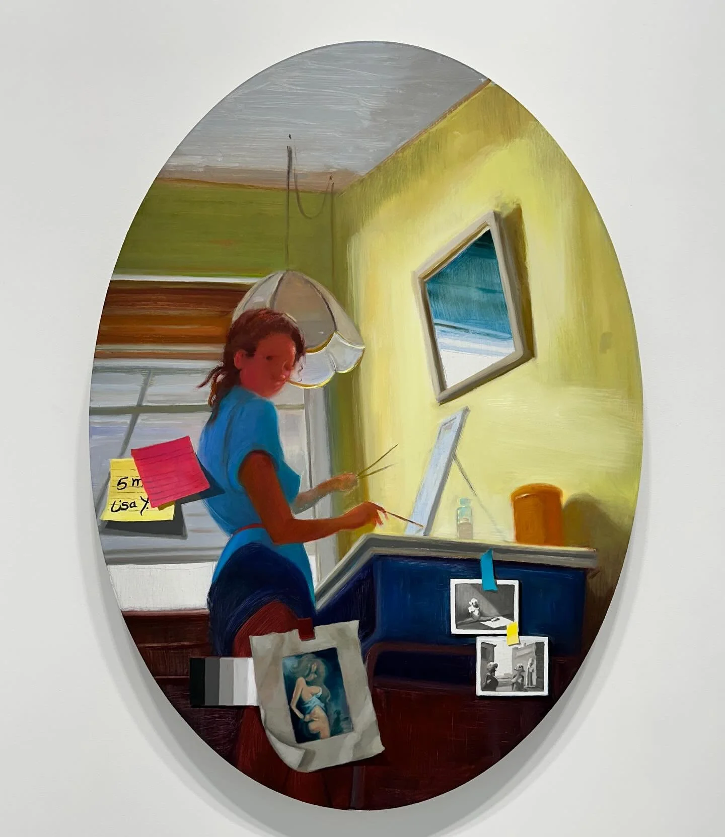 Lisa Yuskavage @davidzwirner  rich, bold and a little strange in equal measure. Always love artists painting artists, real or imagined. 🎨
#lisayuskavage #newyork @markhughesart