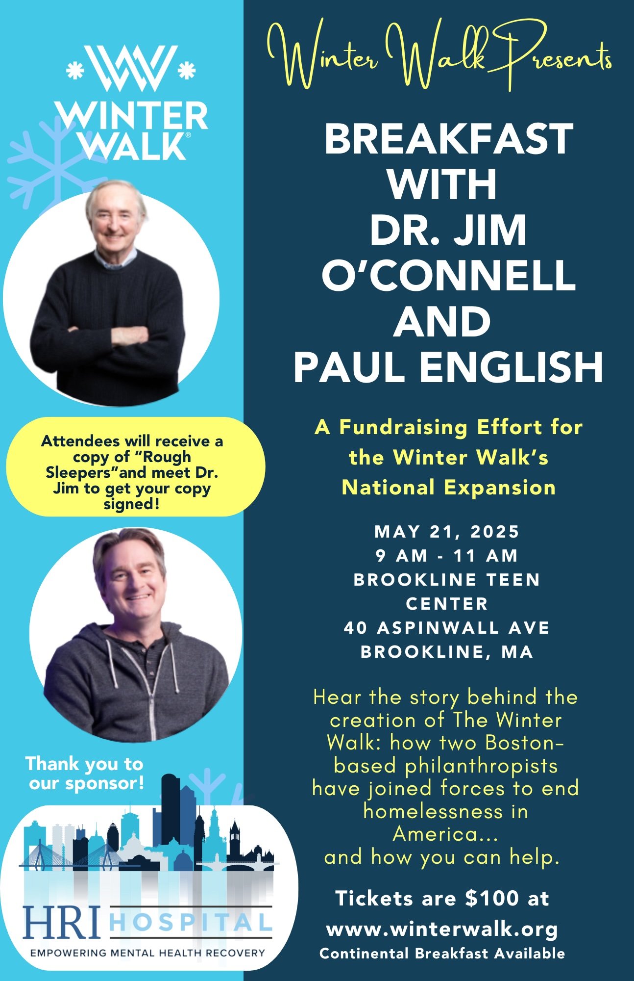 You’re invited to breakfast with Paul English and Dr. Jim O’Connell