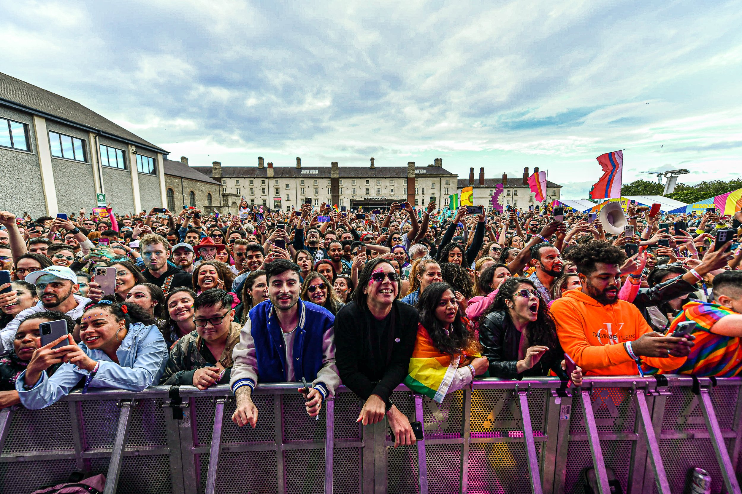 Crowd at Mother Pride Block Party 2022 in The National Museum of Ireland