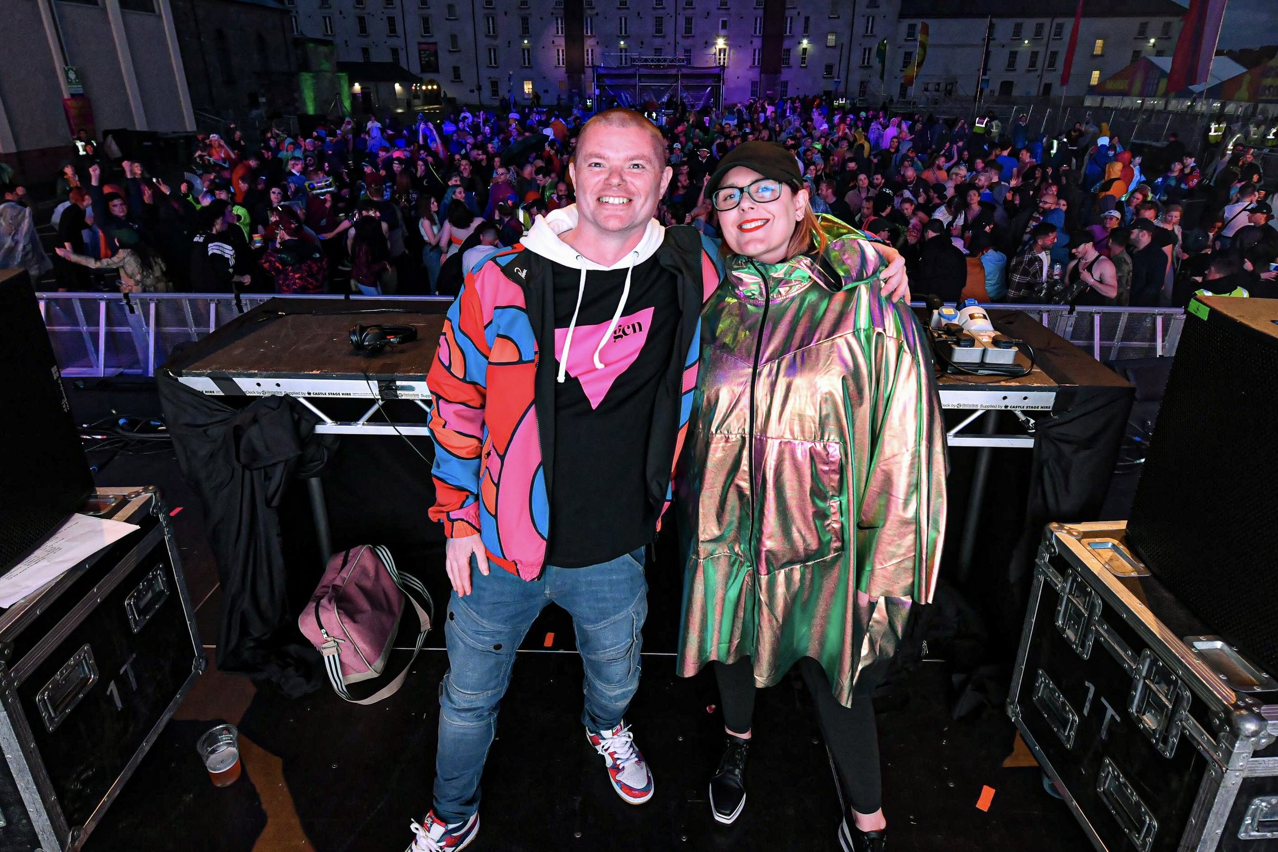 DJ Ghostboy &amp; Ruth on stage at Mother Pride Block Party in The National Museum of Ireland