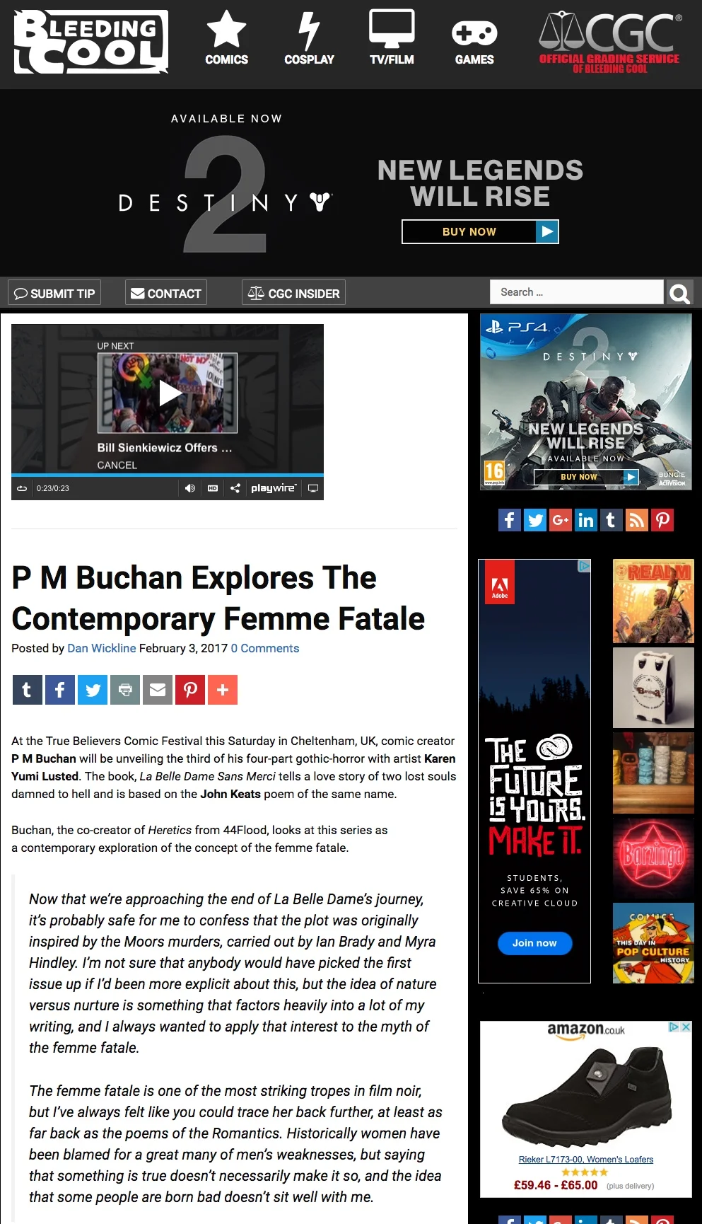 Bleeding Cool - P M Buchan explores the contemporary femme fatale