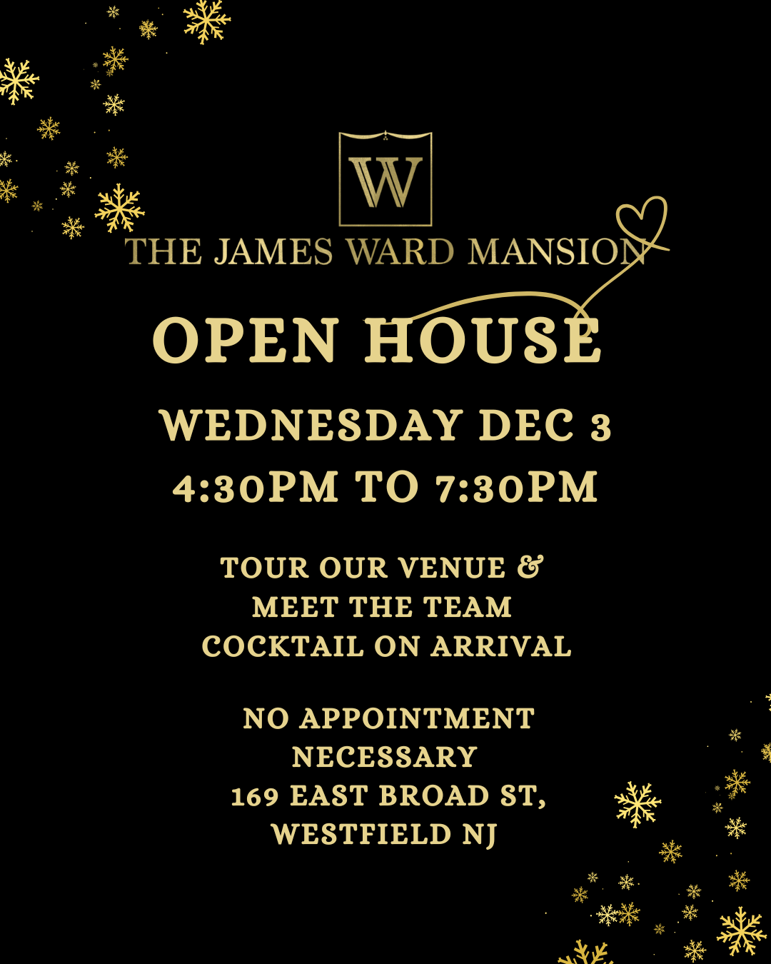 Open House Wednesday Dec The James Ward Mansion