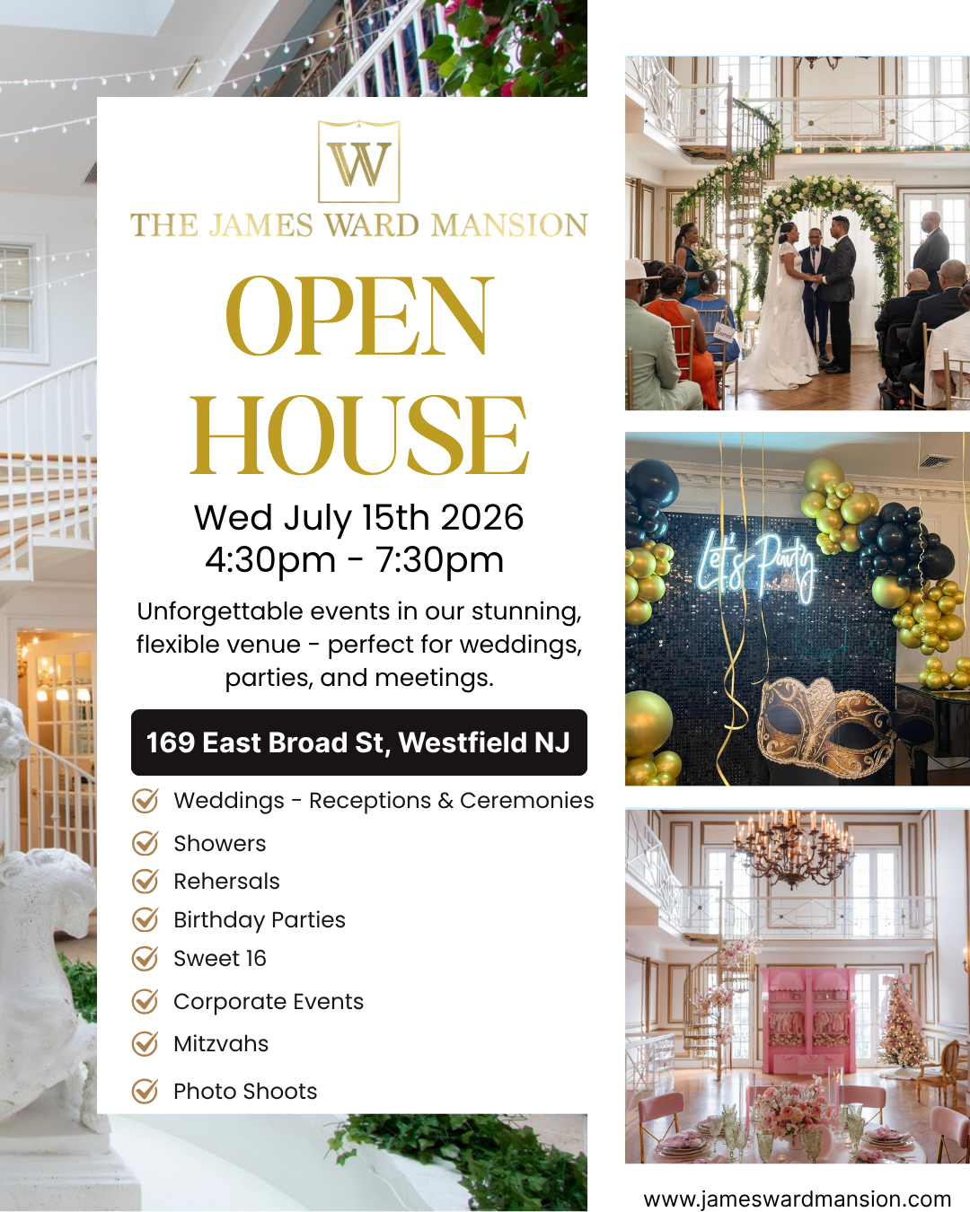 Open House Wednesday July 15 2026 The James Ward Mansion