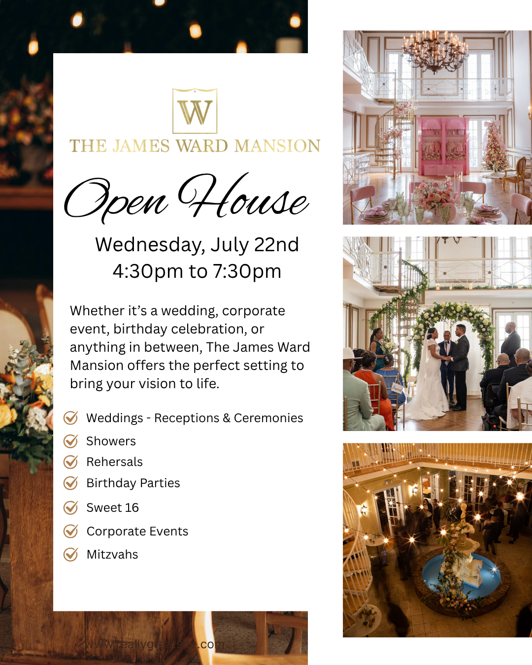 Open House Wednesday July 22 2026 The James Ward Mansion 