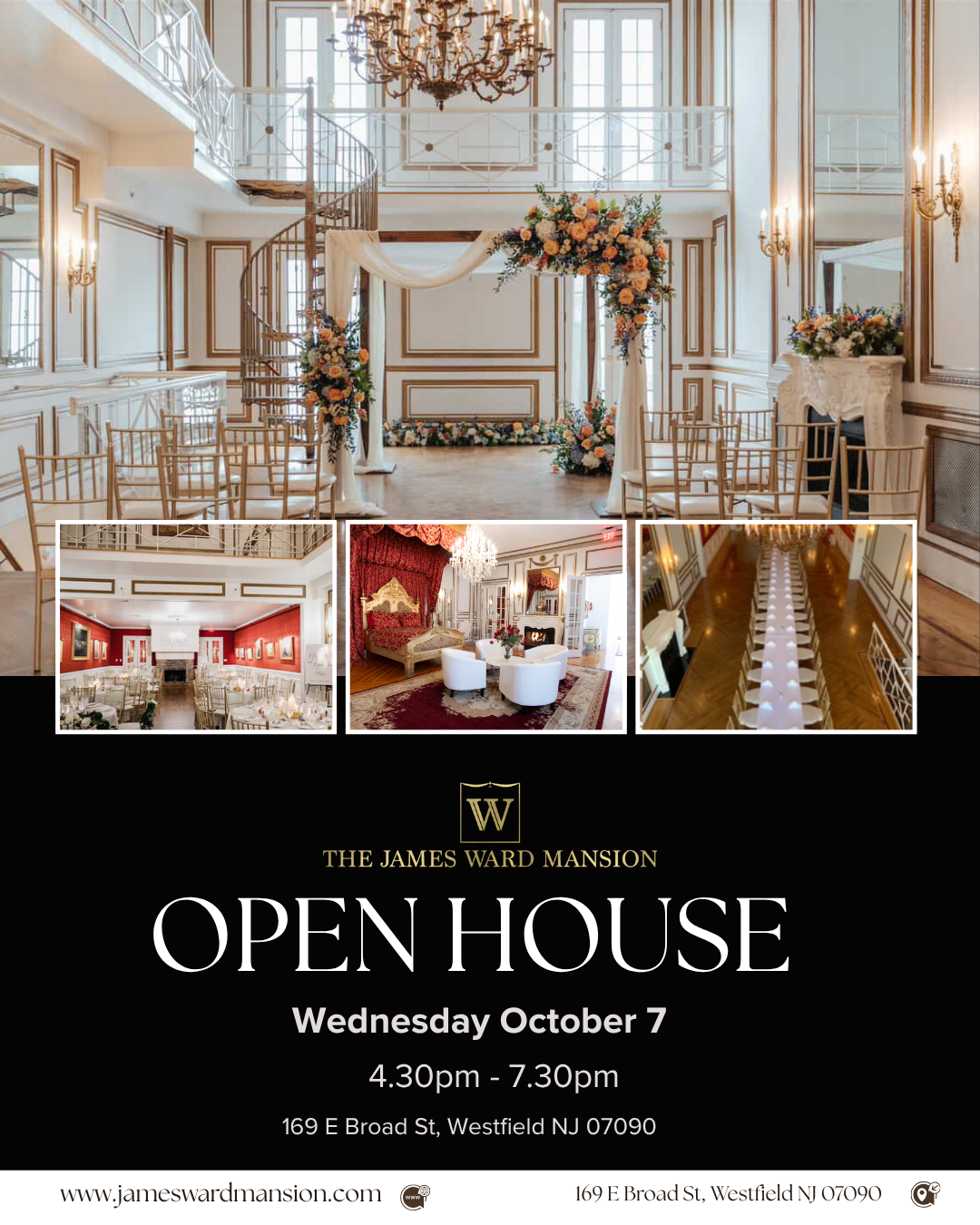 Open House Wednesday, October 7 The James Ward Mansion Westfield NJ 