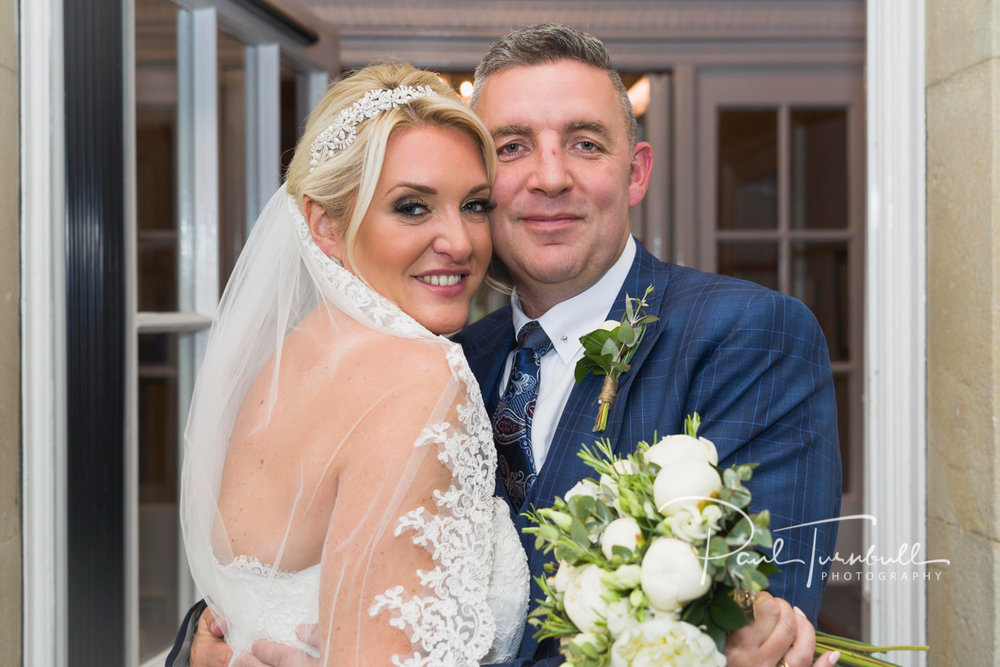 Bride and Groom outside Harrogate Register Office. Wedding Photographer Yorkshire