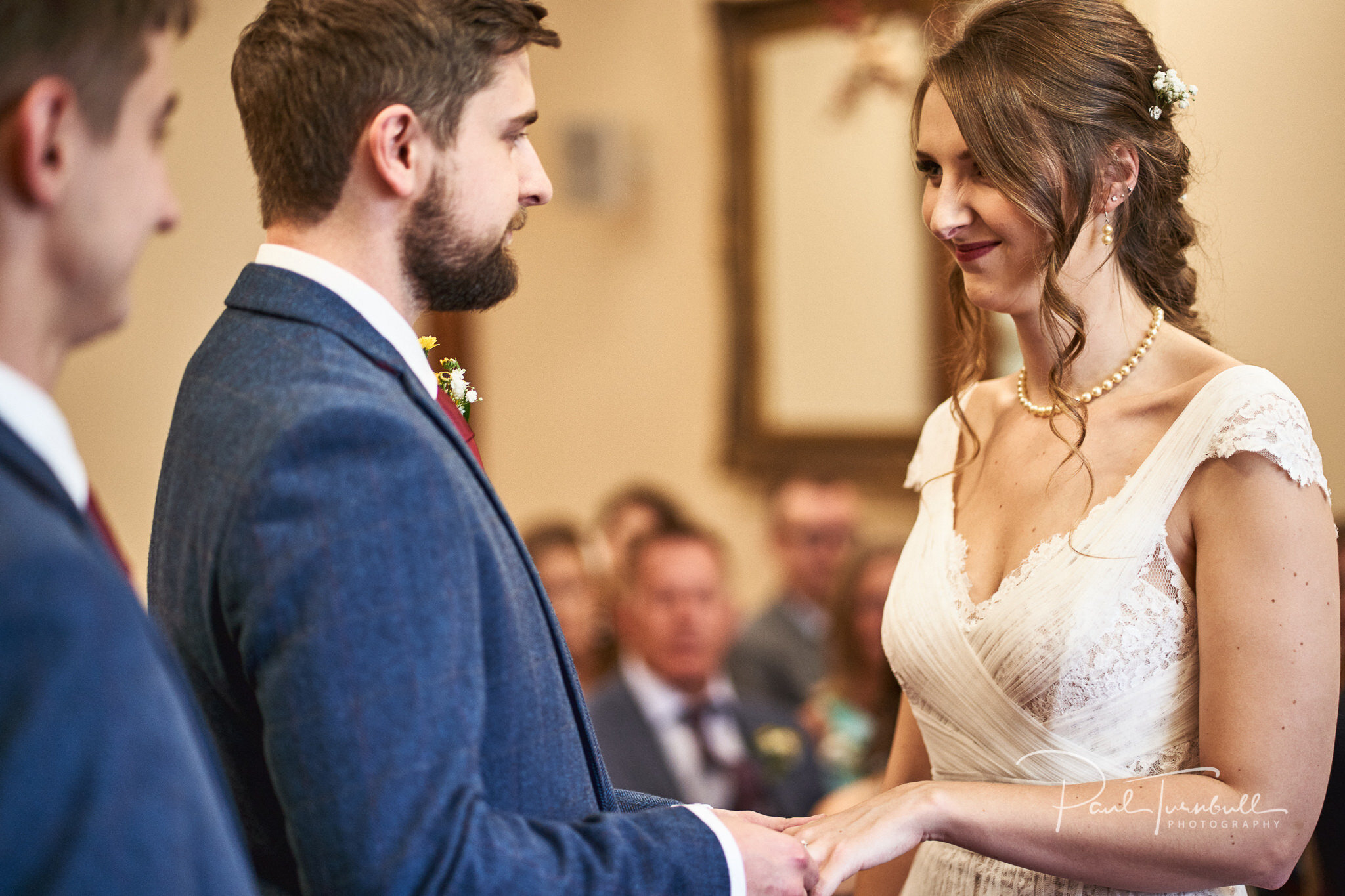 Exchanging Rings. Wedding Photography at Sheffield Town Hall