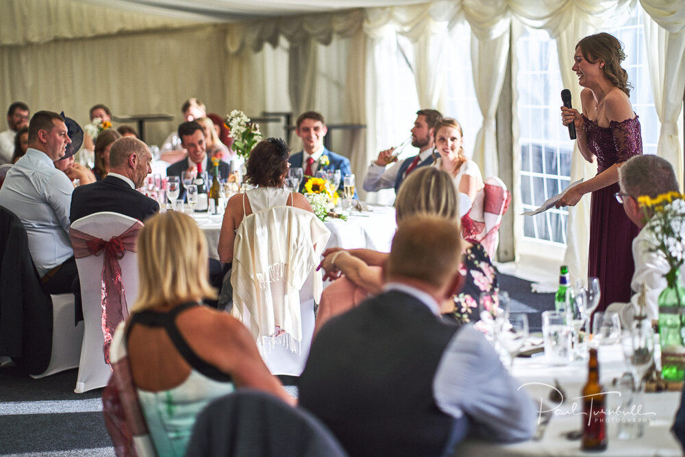 Emotional Wedding Speech. Sheffield Wedding Photography