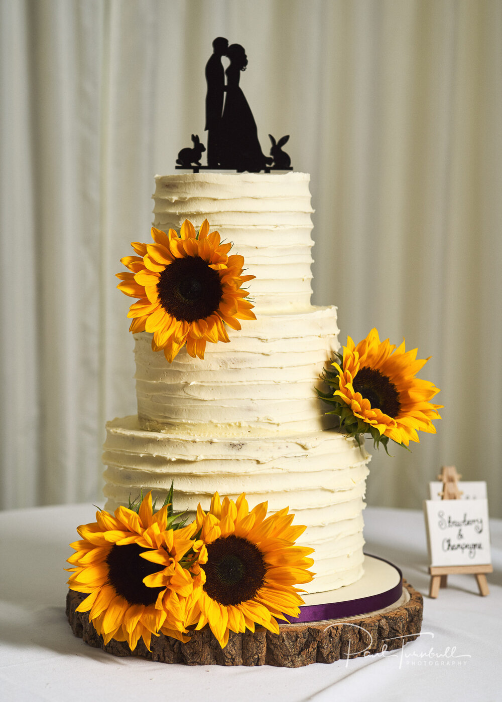 Sunflower Wedding Cake. Sheffield Wedding Photography