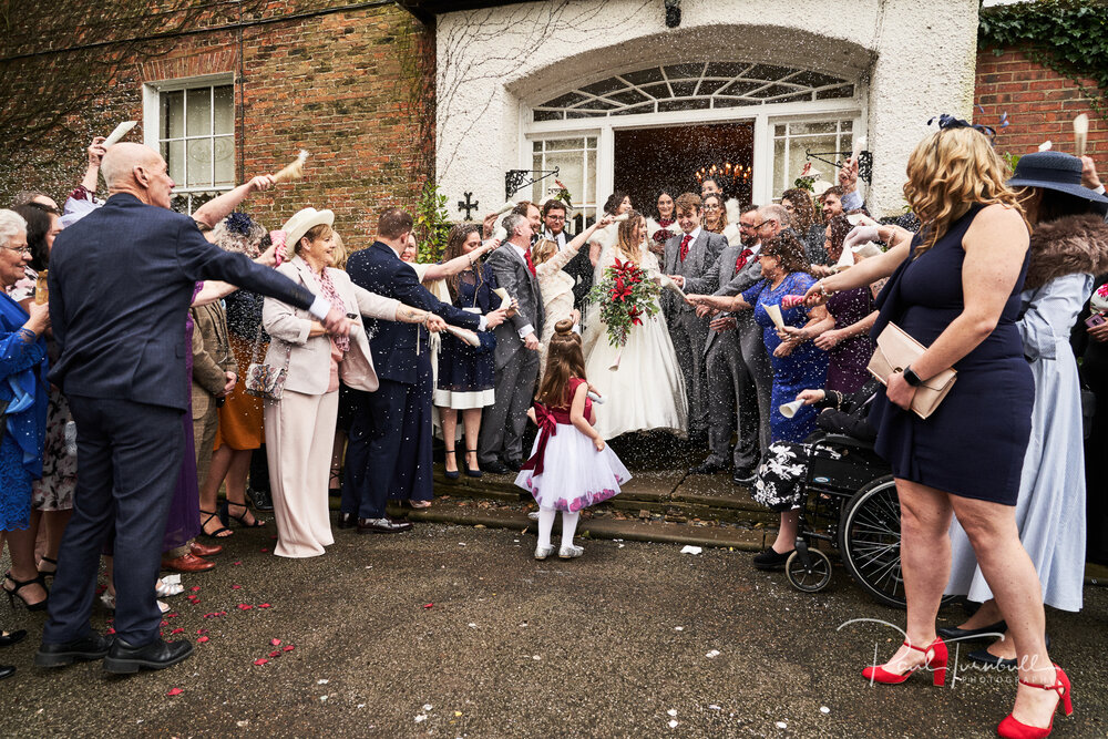 Throwing Confetti, Rowley Manor Wedding
