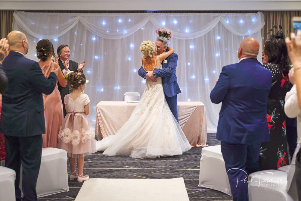 Bride and Groom First Kiss!