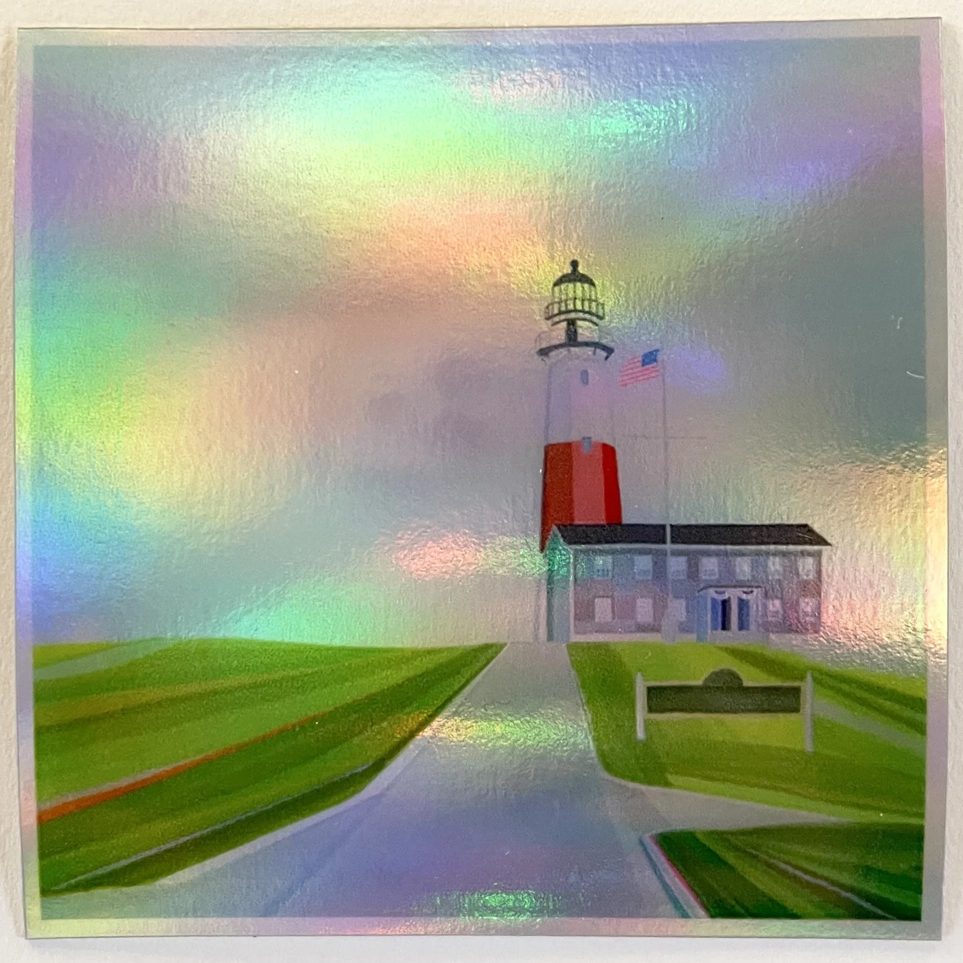 Montauk Lighthouse Holographic Sticker