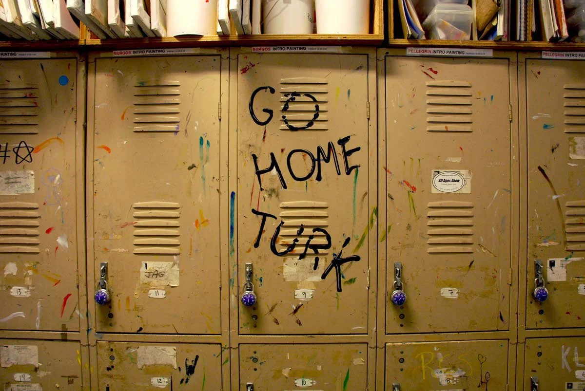  Site Specific Installation, 2007, acrylic on locker 