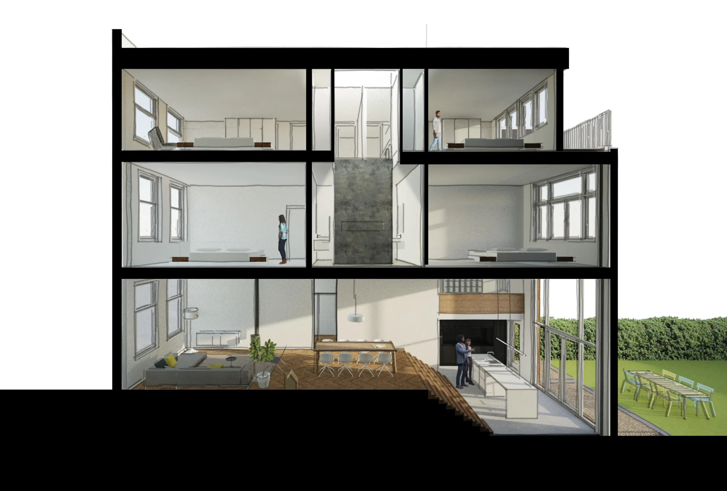 the section where the entire design comes together