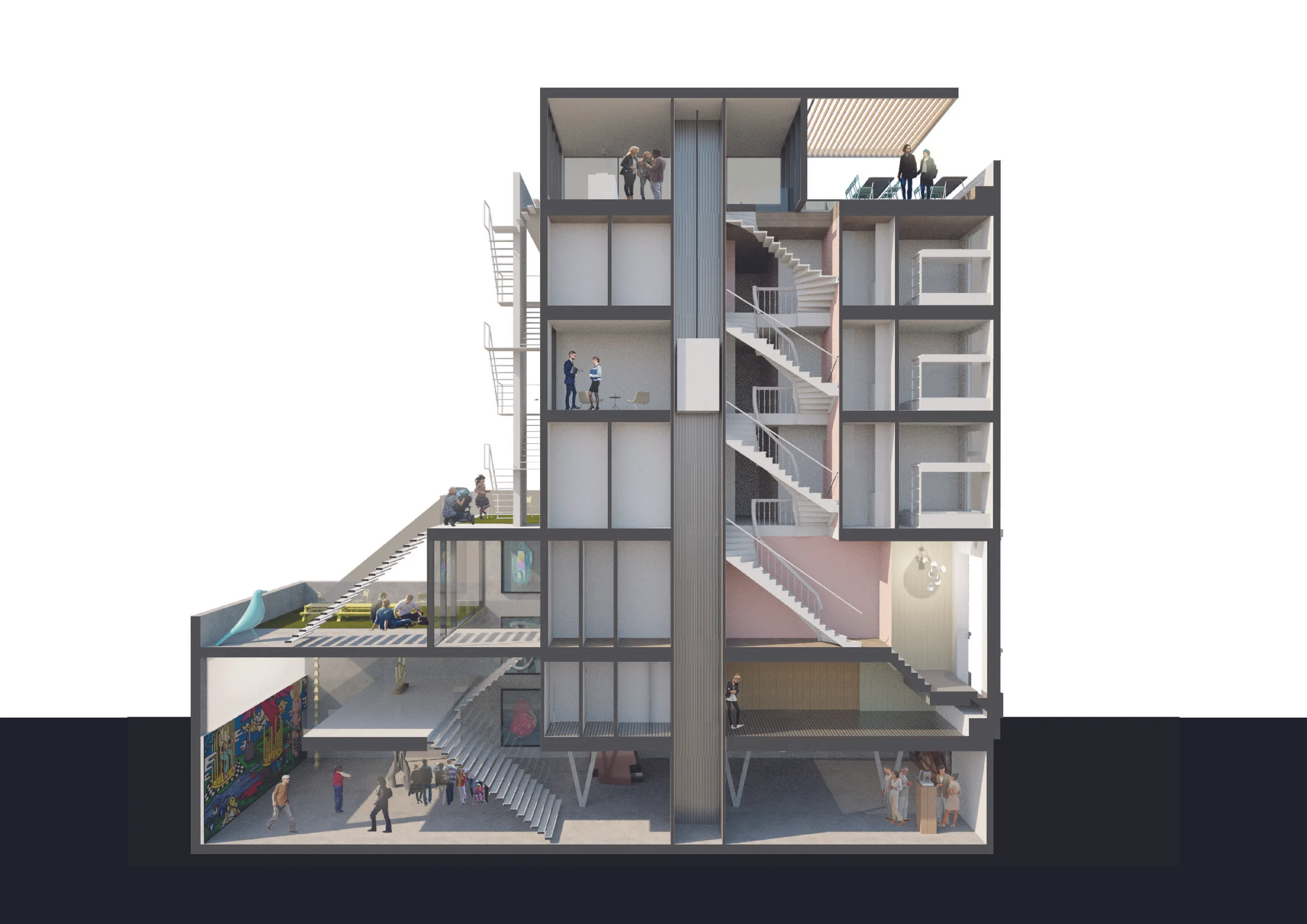 transforming a building with offices and student housing into Rotterdam’s place to be!