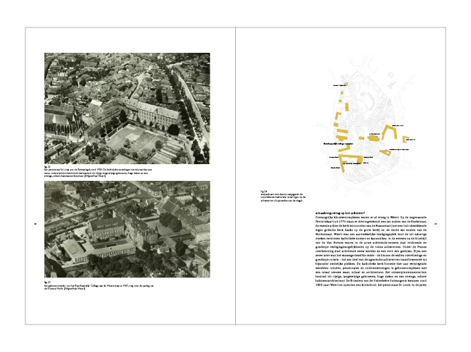 fragment uit het rapport - grote katholieke instituten brachten een nieuwe schaal in de stad