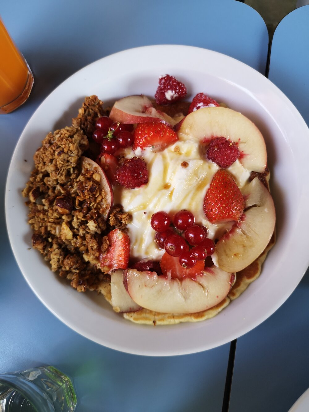 Pancakes fruit &amp; yoghurt
