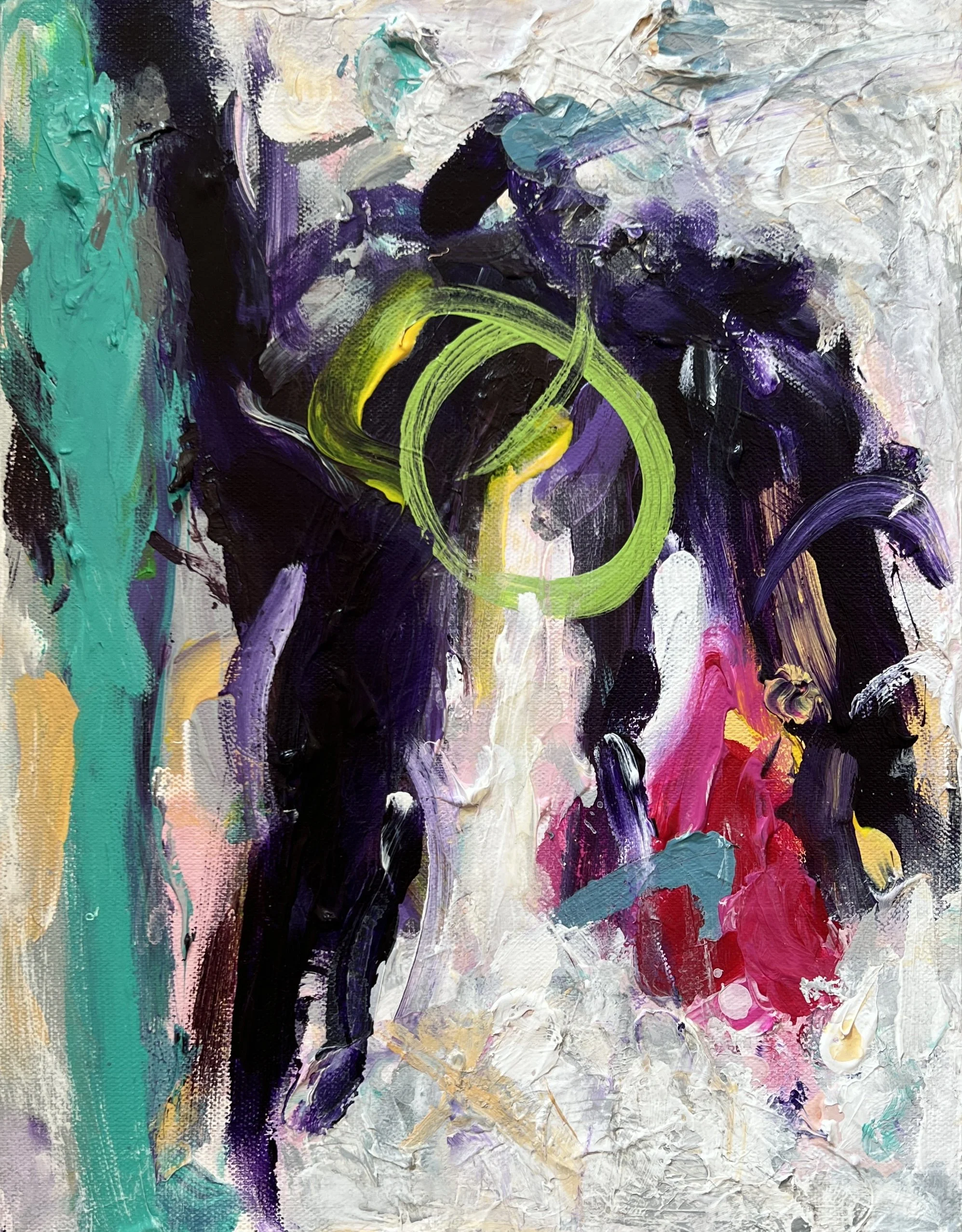  ... and the wolf, Reflection 2, 2024 Acrylic on canvas, 11" x 14" 