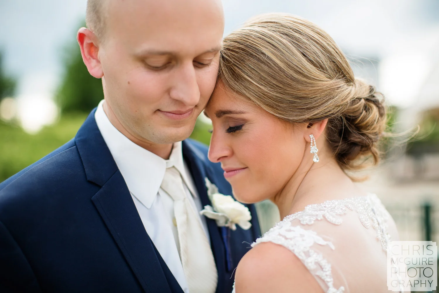bride groom intimate portrait