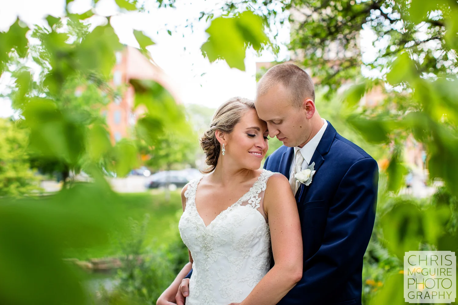 modern wedding portrait