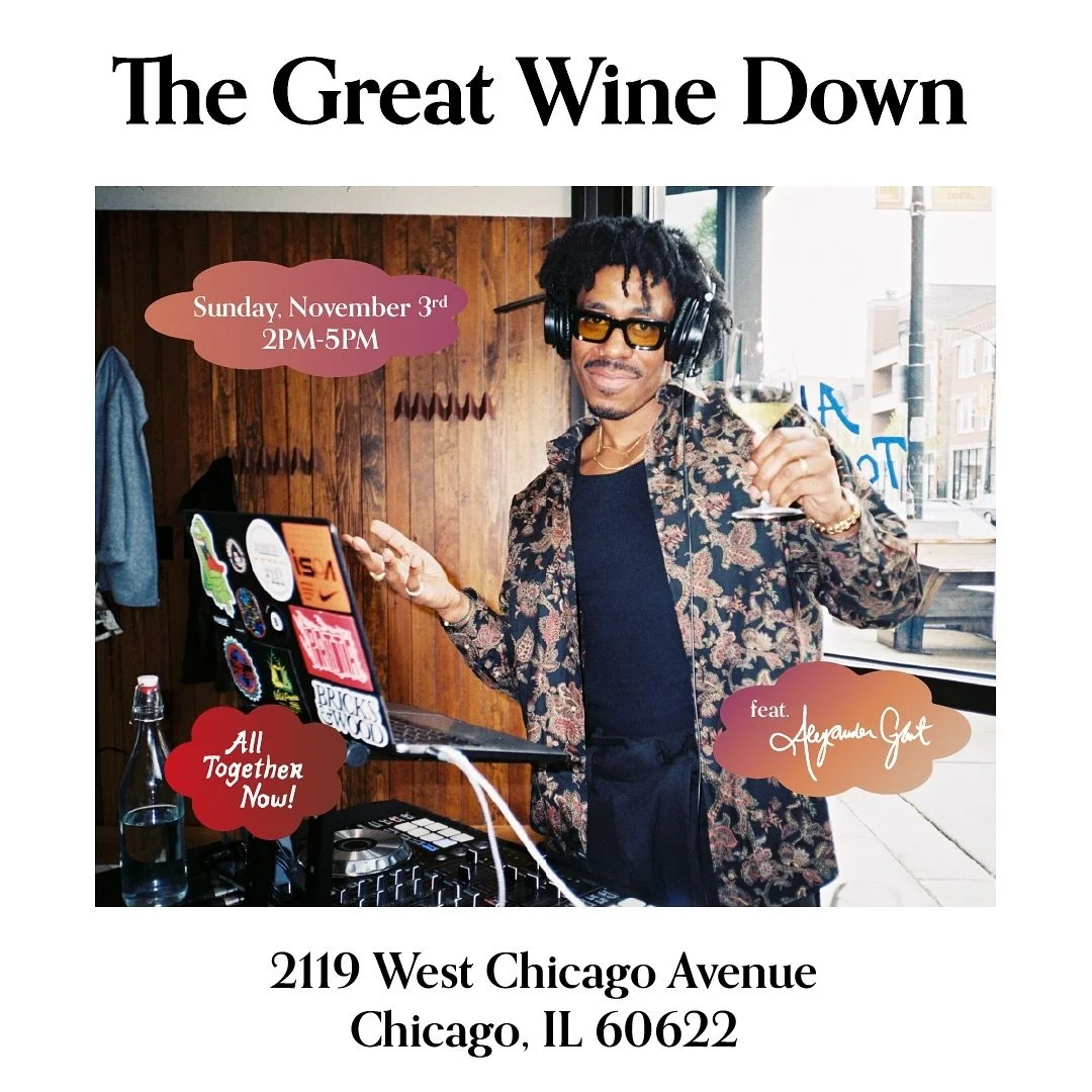 Come de-stress &amp; unwind w/ some scintillating wines &amp; soulful sounds w/ me &amp; my dear friends @__all_together_now__ this Sunday, 11/3. ATN will feed you + keep those glasses full, happy hour-style &amp; I&rsquo;ll keep your shoulders doing
