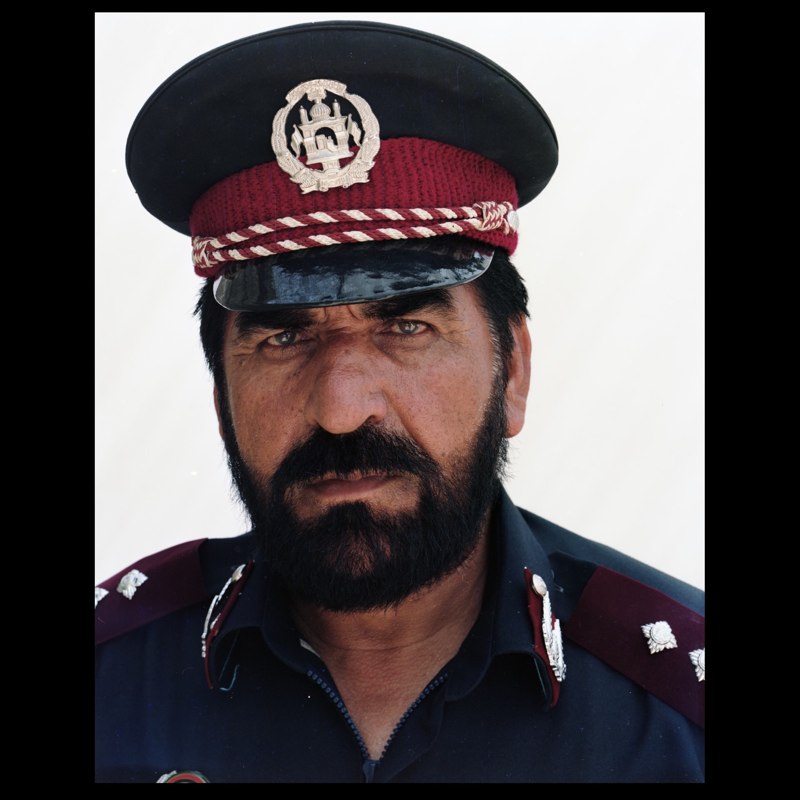  An Afghan National Civil Order Police commander in Marja. 