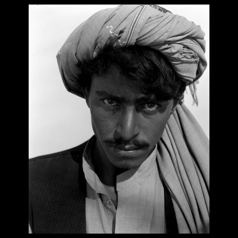 A villager in Marja waiting to sign up for the USAID Cash for Work program.