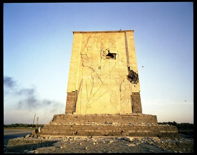 Saddam statue south of Baghdad, June, 2003. 