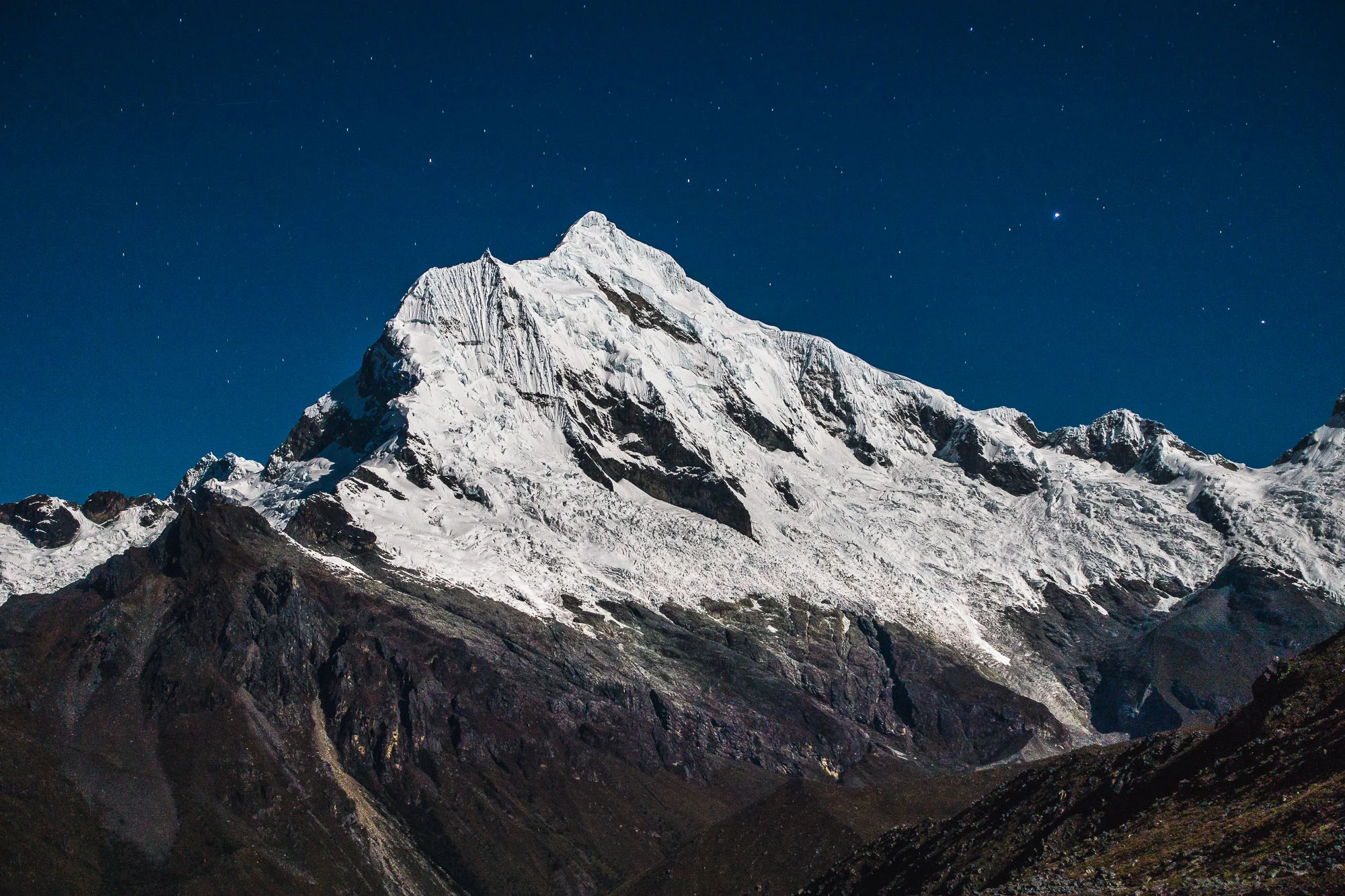 Chopicalqui (6345m) seen from Base Camp on Pisco, Peru