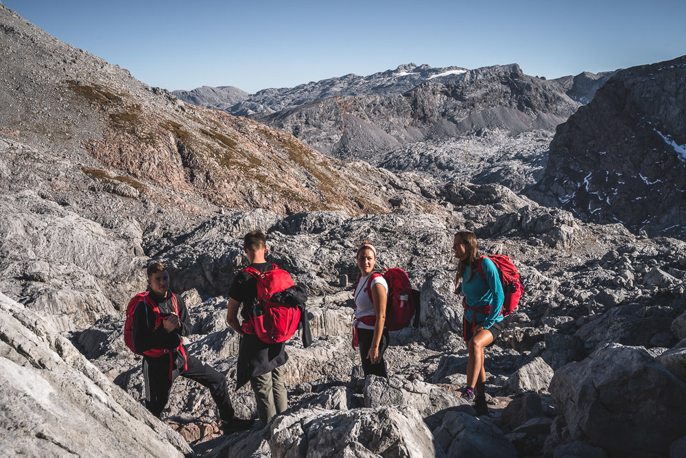 On the Austrian side, close to the ridge