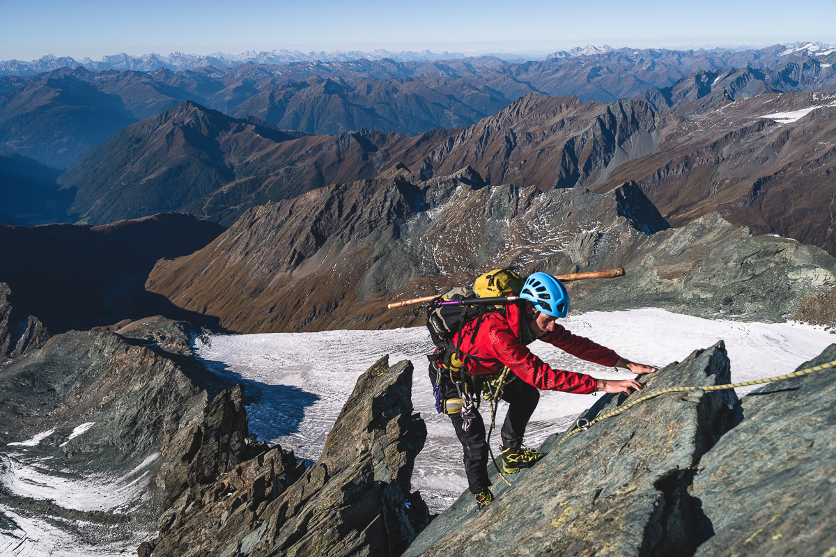 The crux of Stüdlgrat