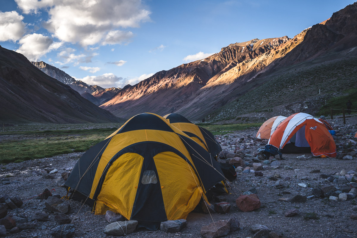 All tents are set up for the night