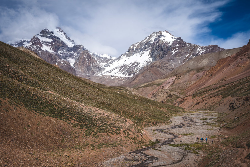 Aconcagua (on the left) getting closer