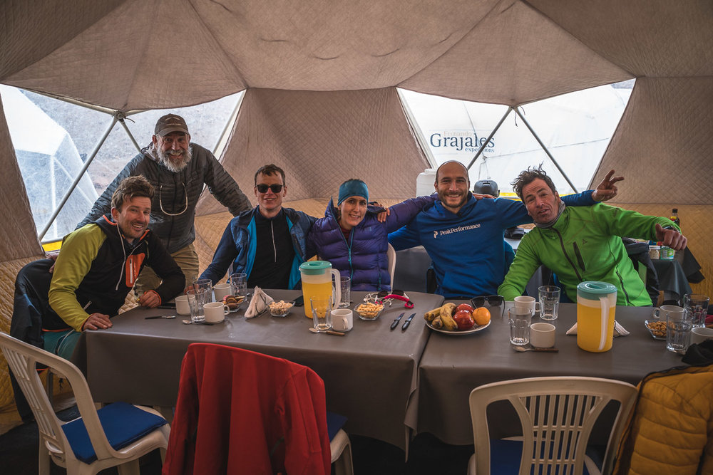 Happy to relax in our Grajales dome tent in Base Camp