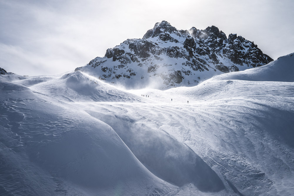 Andere Skitourengeher auf dem Weg zur Gamsspitze