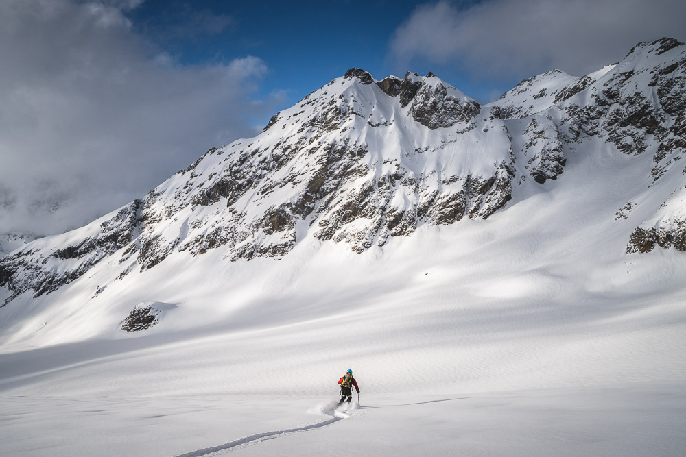 Abfahrt auf dem Silvrettagletscher