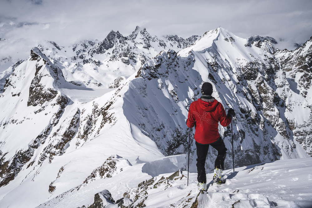 Auf dem Weg zurück zum Knoten (3190m)