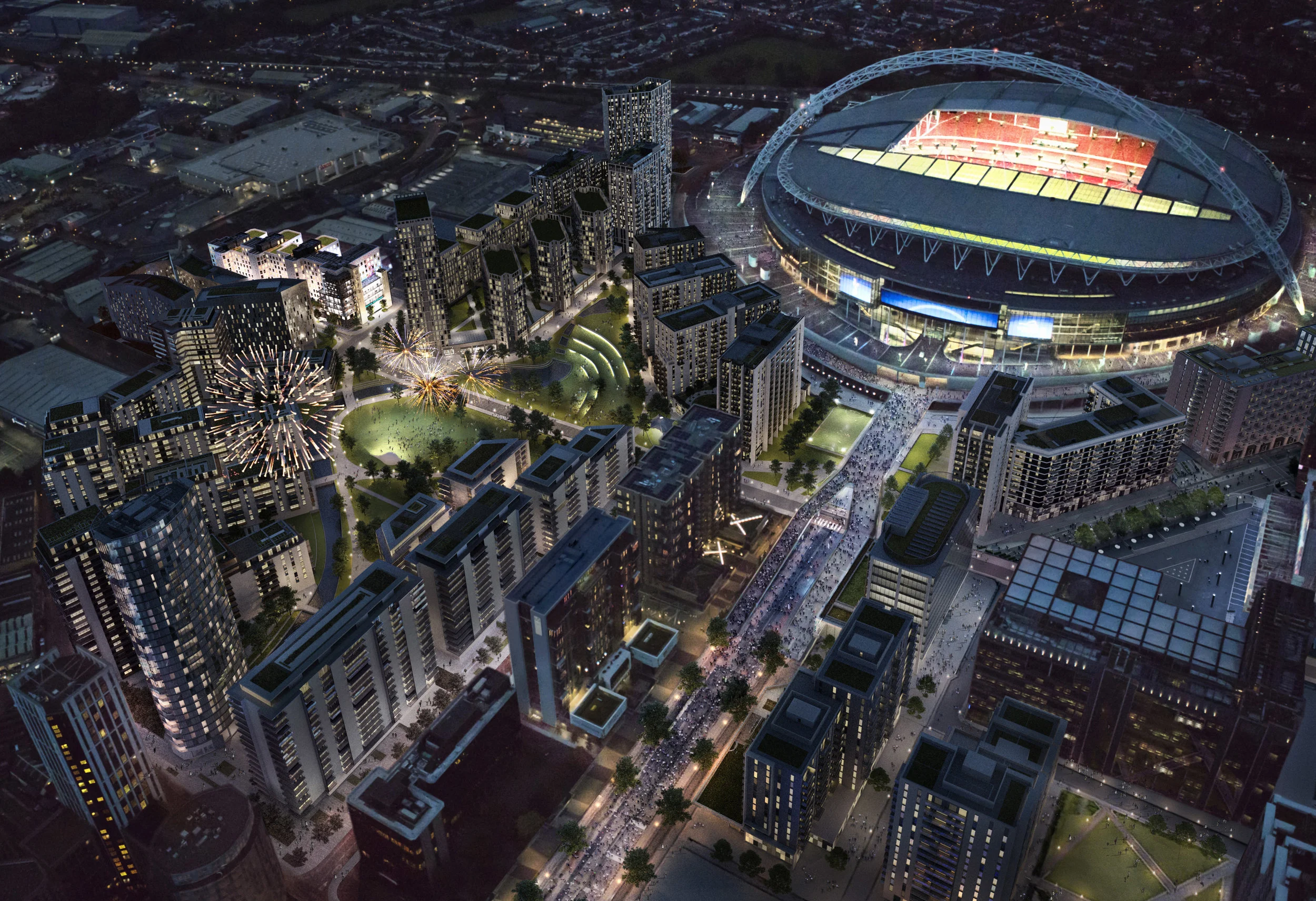1ST WAY CAMPUS - Wembley Park at night