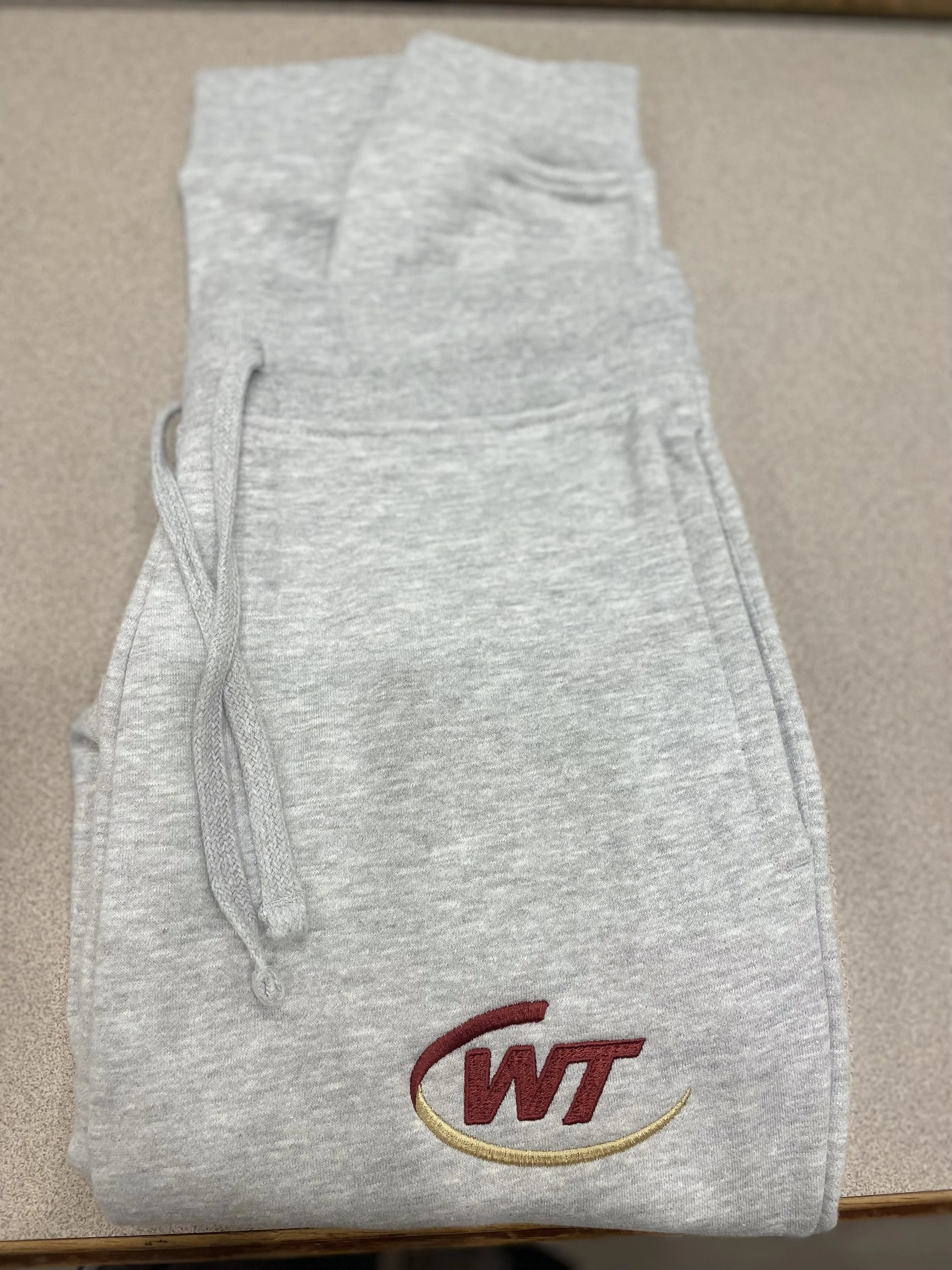 Embroidered Grey Joggers