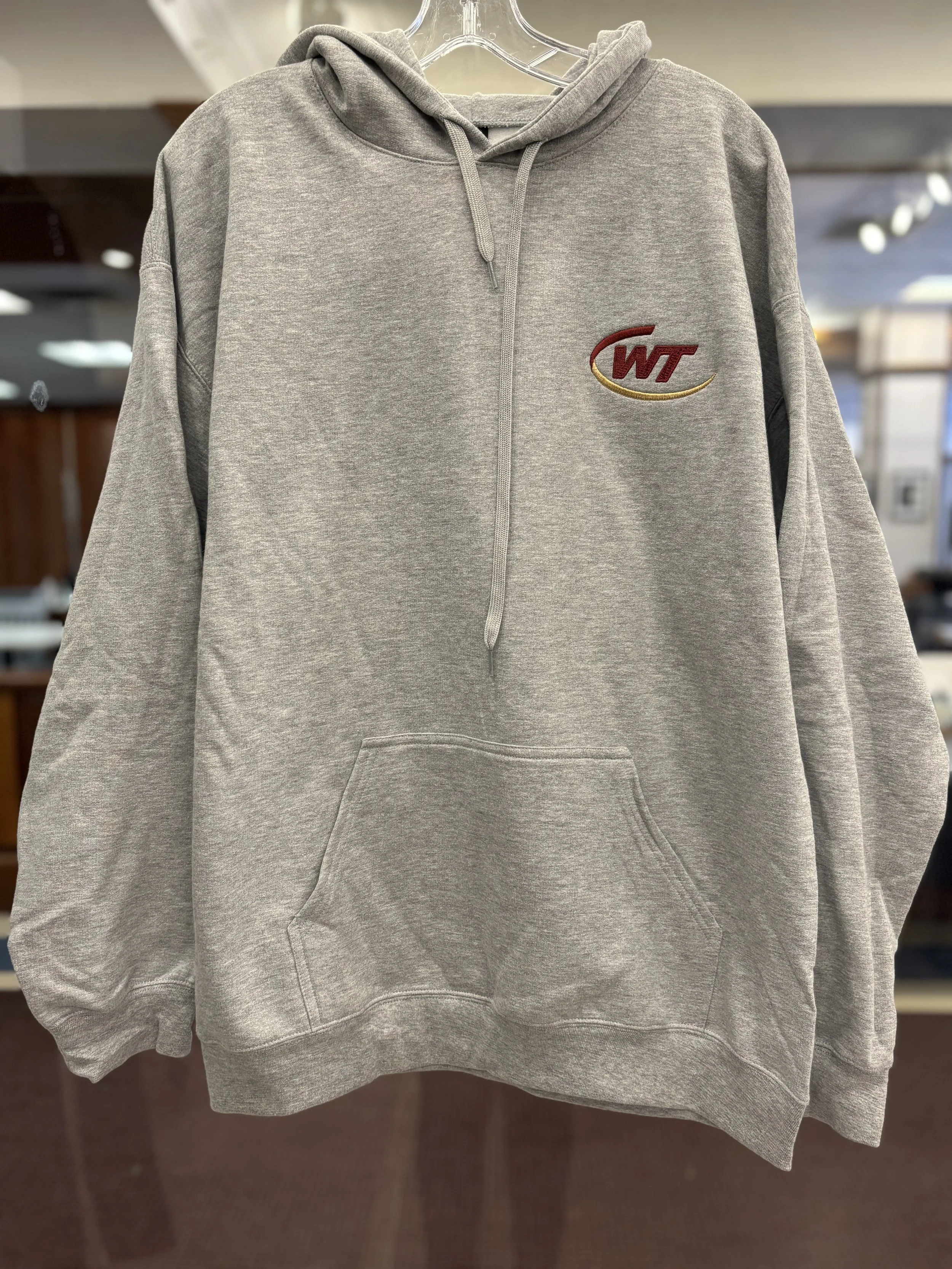 WT Grey Embroidered  Hoodie