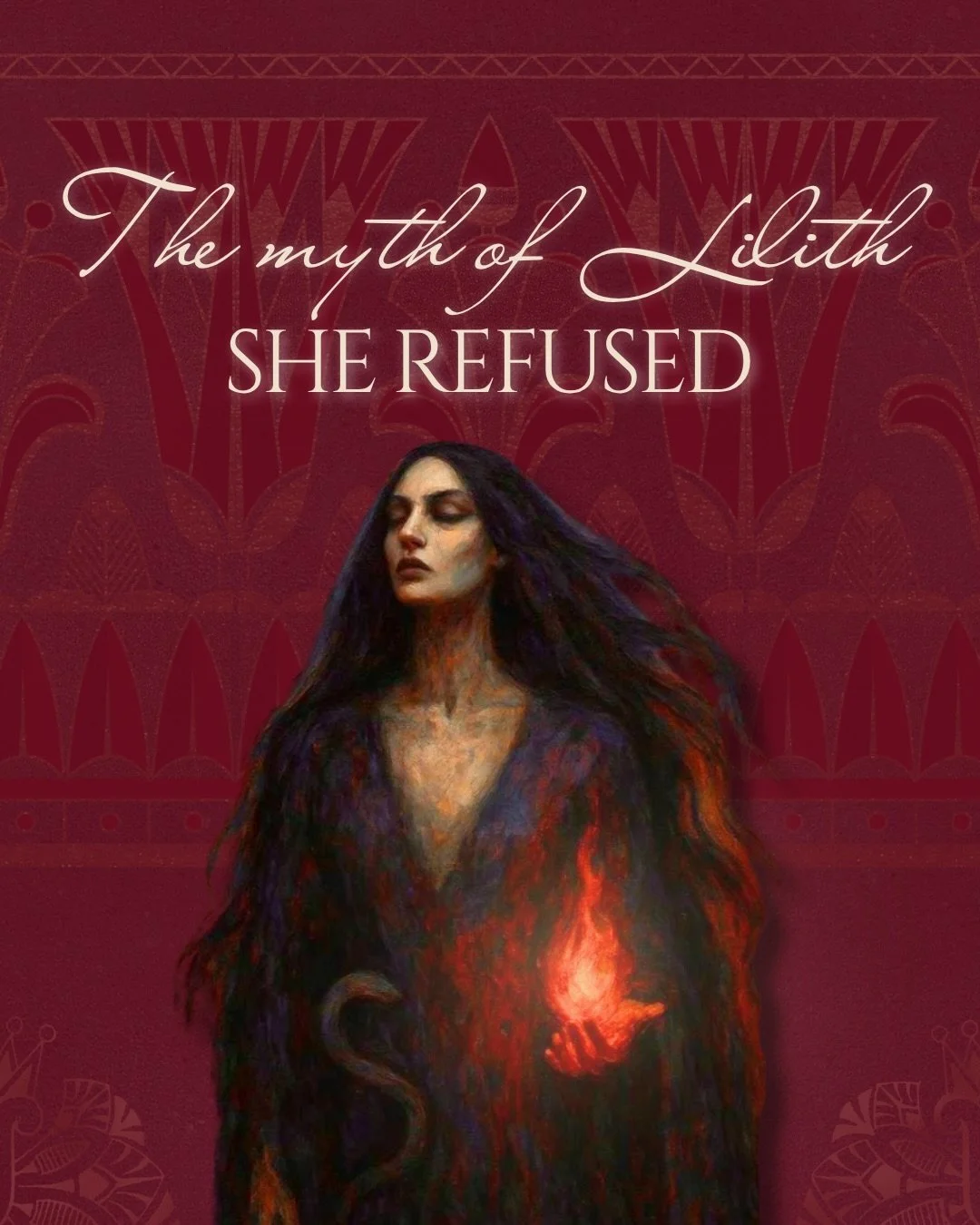 Lilith was never just a myth. 
She is a memory.

A woman who chose herself. Who left paradise with her own feet. Who walked into the wilderness and turned exile into initiation.

Across time, she has been named many things, but beneath every story, t