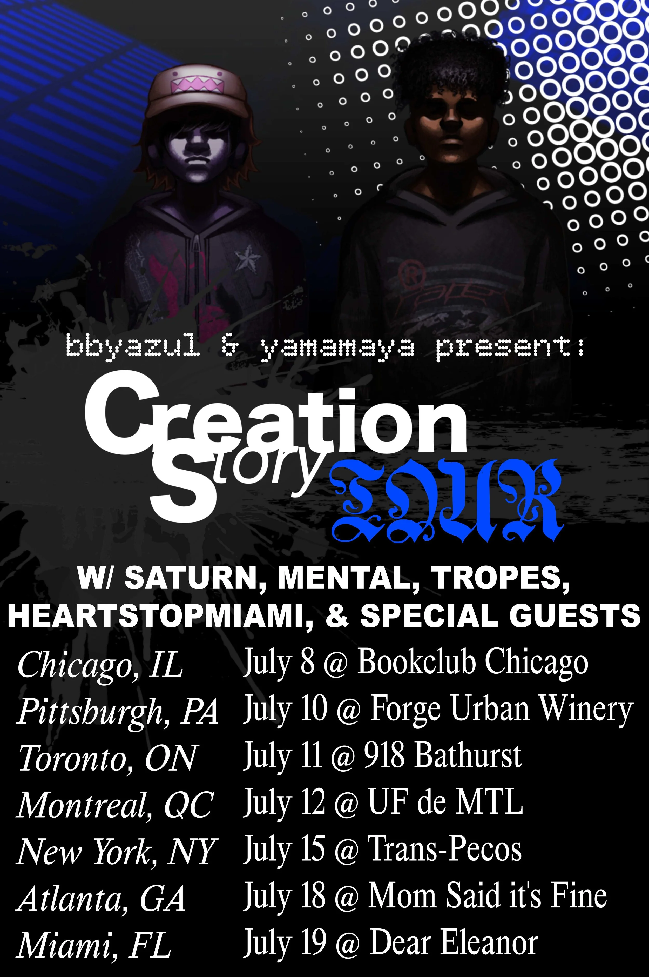 Creation Story Tour with Saturn, Mental, Heartstopmiami, Tropes & special guests!