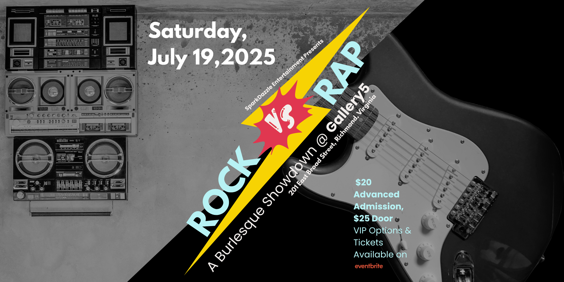 SparkDazzle Entertainment Presents: Rock Vs. Rap, A Burlesque Experience